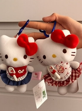 可爱Kitty包包挂件挂饰红苹果KT猫玩偶公仔女生礼物钥匙扣