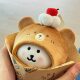 Toasted bread series 10cm cotton doll head cover self-deprecating bear labubu doll clothes plush doll doll accessories