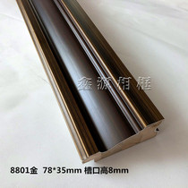 8801 gold pure solid wood word painted solid wood line coffee photo frame country picture photo frame strip hand liniment color 54 m