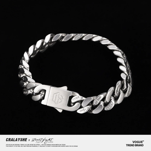 Матовый небольшой дизайнерский трендовый браслет в стиле хип-хоп из нержавеющей стали, официальный продукт, европейский стиль, изысканный стиль