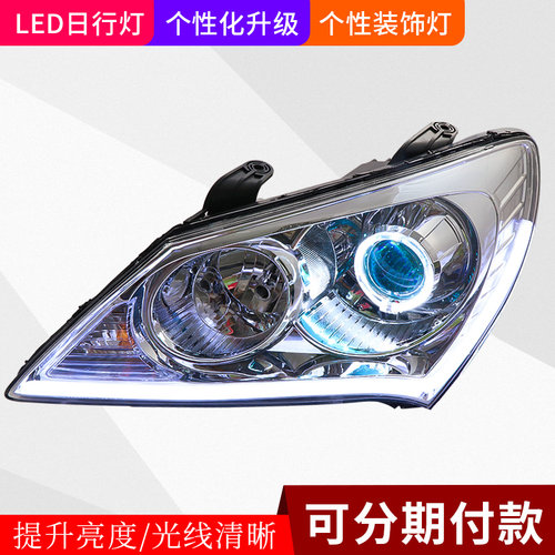 精刚LED双光透镜适用于07-20款悦动氙气大灯总成升级流光泪眼定制 - 图1