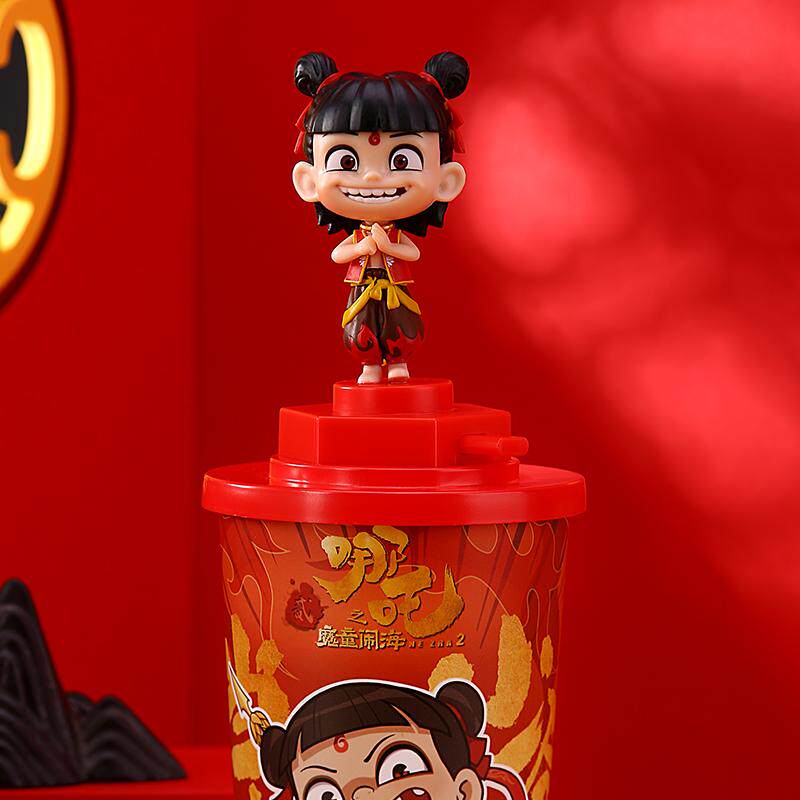 正版哪吒之魔童闹海飞天猪周边玩偶水杯杯子钥匙扣挂件摆件造型桶