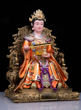 九天玄女神像手工彩绘祈福摆件