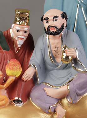 树脂保平安中式纯手工八仙神像