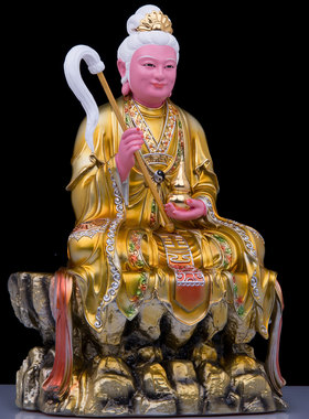 树脂客厅玄关黎山老母神像摆件