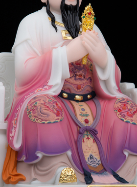 北极中天紫薇大帝星君神像汉白玉居家供奉中式工艺品桌面摆件