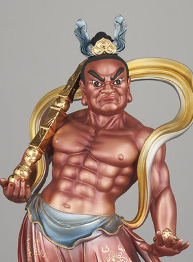 树脂家用哼哈二将神像摆件