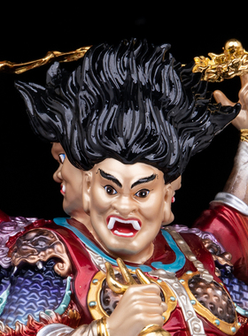 天蓬元帅神像黄铜三头六臂天蓬像