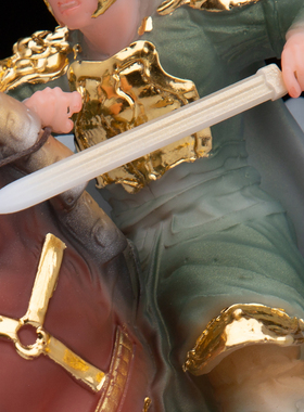 汉白玉黄小跑黄小报神像报马二童子居家供奉左右对马保平安摆件