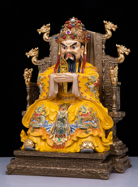 龙王神像招财龙五爷财神树脂摆件