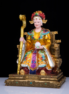 泰山奶奶碧霞元君树脂供奉神像