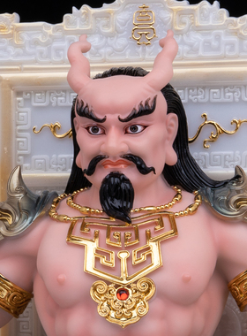 汉白玉炎帝神农供奉摆件