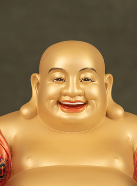 中式铜制弥勒佛招财客厅摆件