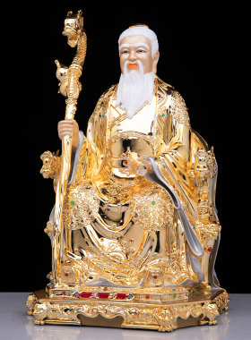 药王孙思邈纯铜彩绘摆件