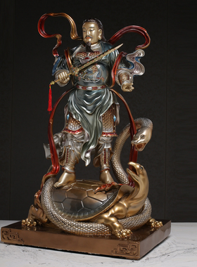 祖师大帝神像纯铜玄武复古