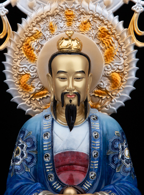 三清道祖元始灵宝道德天尊纯铜家用三清祖师佛像摆件太上老君神像