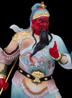 汉白玉中式家用武财神关公摆件