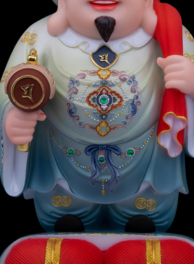 石材客厅大黑天三面财神爷佛像