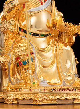 黄铜桌面华光大帝神像摆件