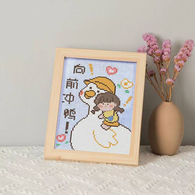 ເດັກນ້ອຍ cross stitch 2025 ເສັ້ນໃຫມ່ embroidery ຕ່ອນຂະຫນາດນ້ອຍກາຕູນຂະຫນາດນ້ອຍຜູ້ເລີ່ມ diy ຫ້ອງນອນຈົວງ່າຍດາຍຄູ່