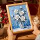 Ins rose pearl painting table diy framed self-adhesive children's handmade diamond embroidery ສາມມິຕິລະດັບງ່າຍດາຍ desktop ຂະຫນາດນ້ອຍ