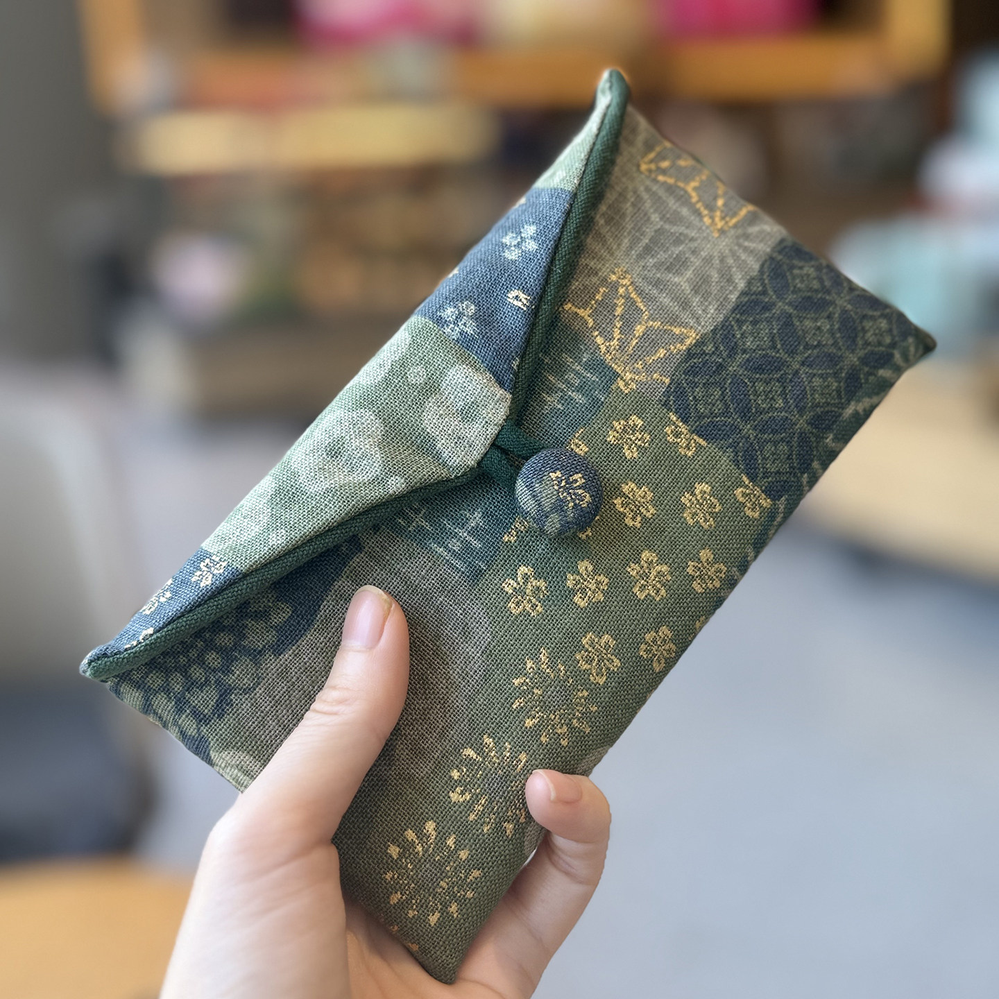 枫外设计 流金漆花影 钱包手机包手拿包 进口纯棉 环保印染材质,淘宝优惠券,粉丝福利购,淘宝优惠卷