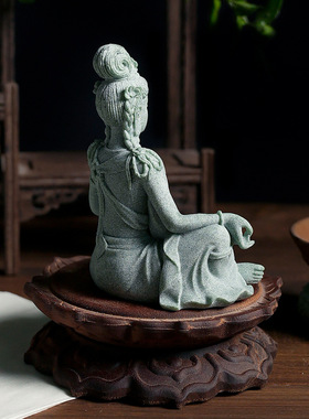 中式水月观音微景观鱼缸