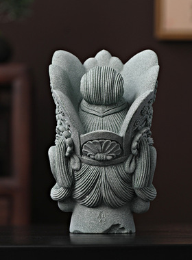 青砂石新中式菩萨佛像摆件