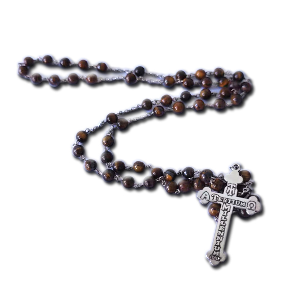 Rosary sodalite玫瑰念珠手链琥珀纹石项链手持玫瑰念珠度假 - 图0