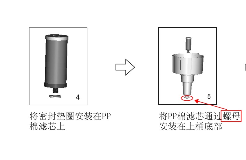 美的正品滤芯净水器净水桶MC-3 969CB/1066CB饮水机配件PP棉滤芯 - 图0