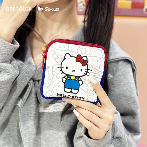 正版带标 三丽鸥迷你小包包女孩 hellokitty可爱收纳kt儿童零钱包 - 图2