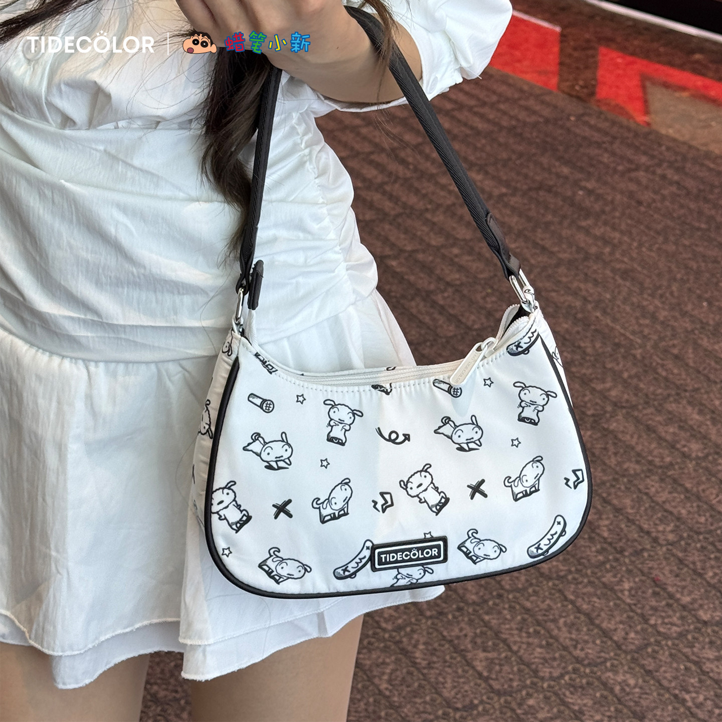 蜡笔小新正版系列联名实用生日礼物小白周边手提包女生单肩腋下包,淘宝优惠券,粉丝福利购,淘宝优惠卷