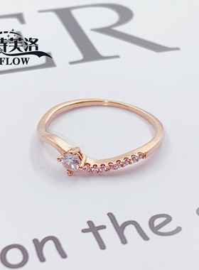 欧弗莱正品俄罗斯紫金585紫金闪闪戒指时尚爆款清库存促销送礼