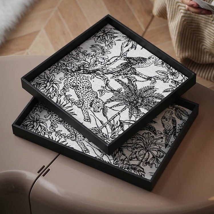雅器一新中式复古风提花托盘轻奢复古香薰首饰钥匙收纳盘桌面摆件,淘宝优惠券,粉丝福利购,淘宝优惠卷