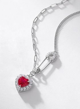 跨境欧美风个性别针培育红宝爱心