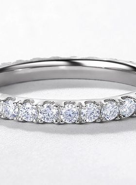 2024新款简约几何满钻莫桑石戒指