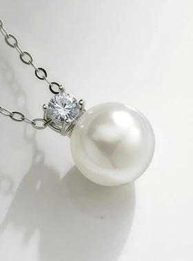 戴妃款s925纯银王妃天然淡水珍珠项链女锁骨链百搭春夏秋冬高级感