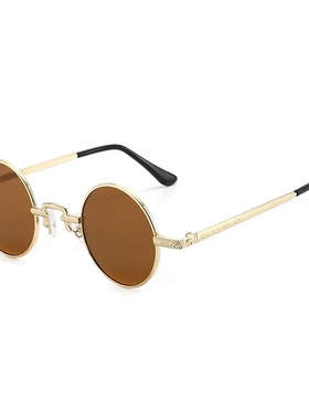 复古嘻哈太阳镜小框圆形网红街拍迷你小眼镜搞怪墨镜小太子镜