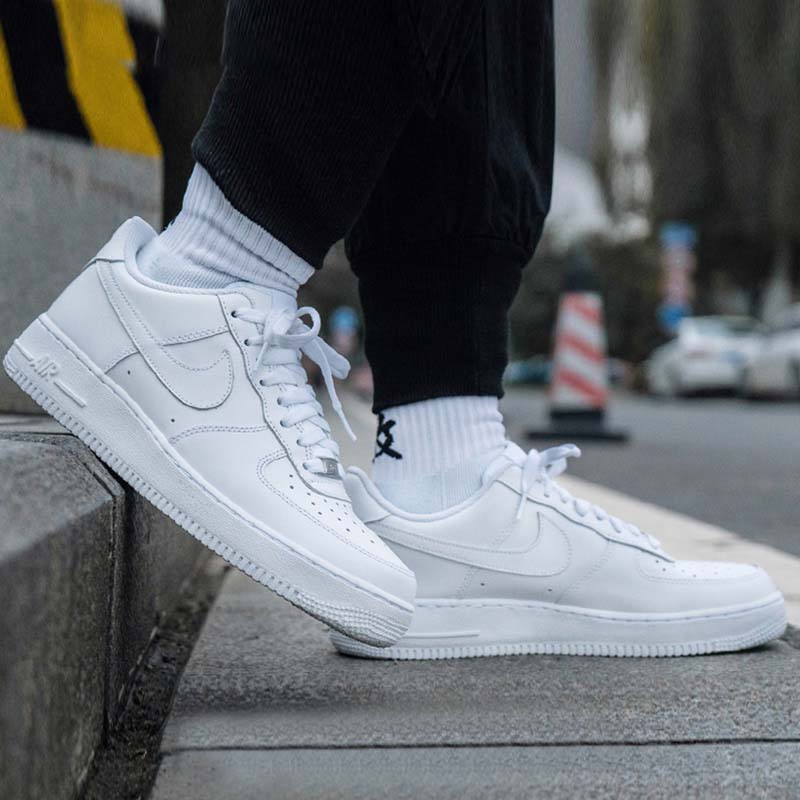 正品耐克AIR FORCE 1空军1号纯白AF1男女运动休闲板鞋CW2288-111 - 图1