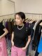 显瘦widelia小立领短袖T恤女短袖