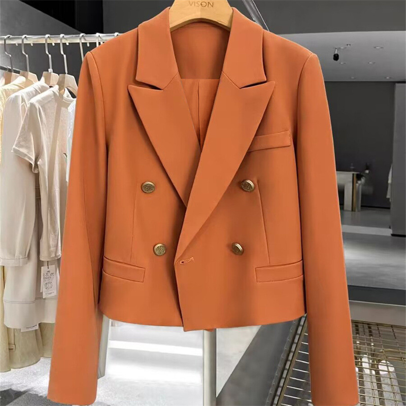 2024spring autumn women short design blazers jackets suits女 - 图1