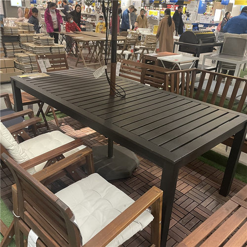 IKEA宜家 克罗文 户外桌子庭院休闲活动烧烤餐桌户外家具套 - 图1