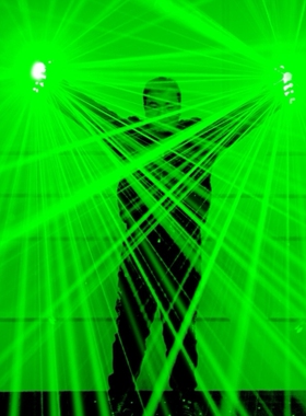 激光手套 LED发光手套钢铁侠镭射手套抖音蹦迪激光舞团队演出道具