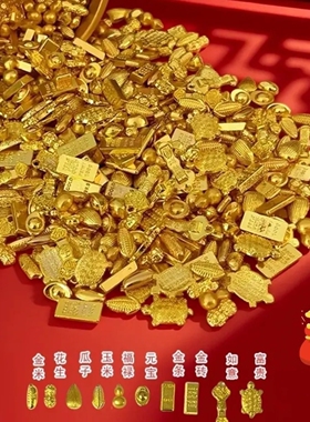 新年新款十种吉祥物合金招财聚宝盆百福缸乔迁摆件装饰仿真批发