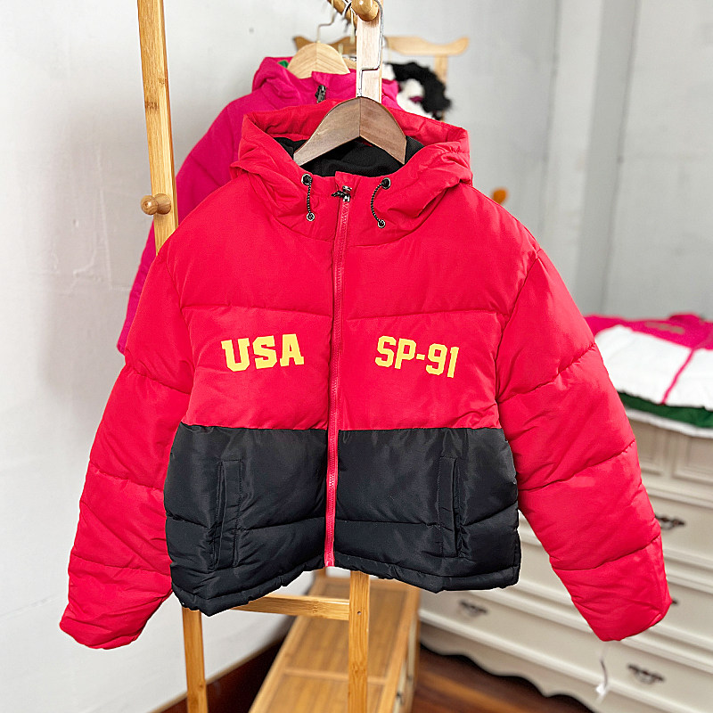 瑕疵H843 童装155-165码 欧美儿童棉袄短款棉衣女童外套冬季外贸,淘宝优惠券,粉丝福利购,淘宝优惠卷