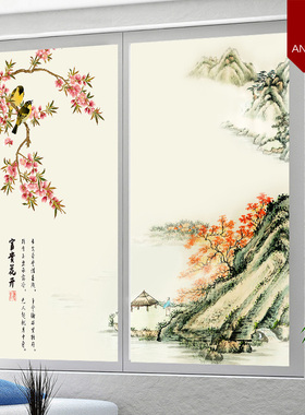 衣柜装饰花开富贵贴画