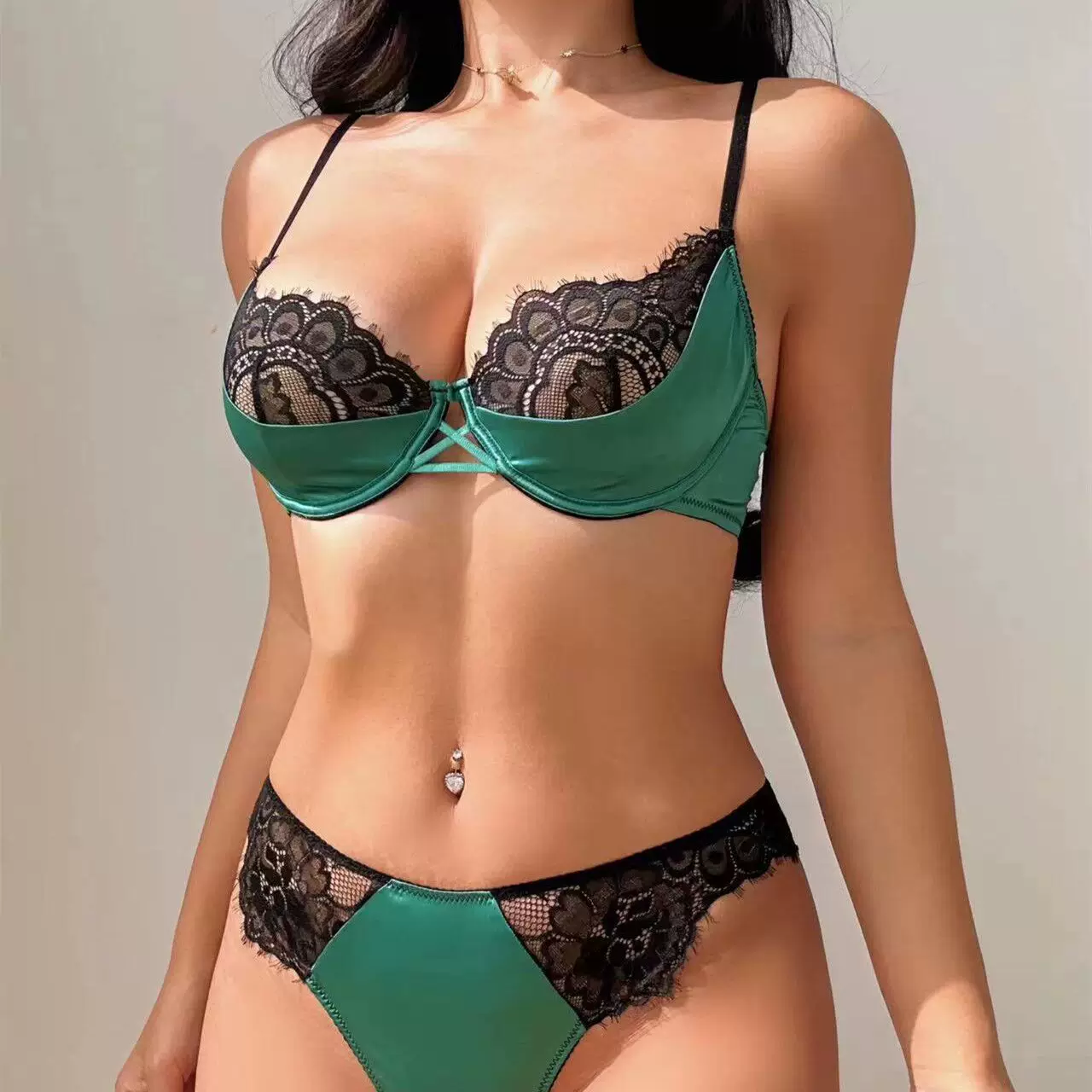 Sexy бюстгальтер, набор, поддерживающее кружевное красное белье, французский стиль