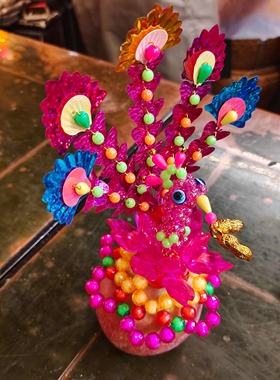 湄洲妈祖祖庙专用斋菜花串珠diy手工供盘花朵斋菜花碗花