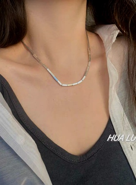HUALUins冷淡风极简约百搭项链