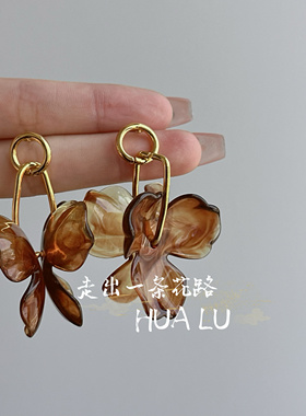 HUALU花开似梦~唯美气质时髦耳饰